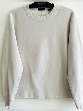 Theory Men's Crewneck Top in Pale Gray, M-L